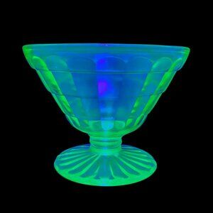 Vintage Uranium Depression Glass Collectible Bar Glass